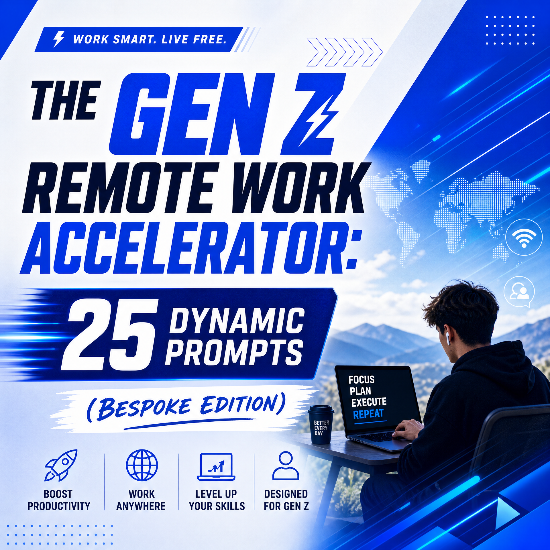 The Gen Z Remote Work Accelerator: 25 Dynamic Prompts (Bespoke Edition)